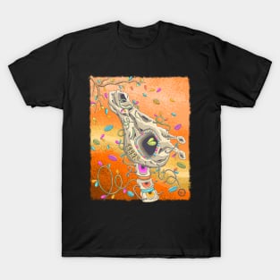 Giraffe Skull Head -Dia De Los Muertos -  Colorful Giraffe - Wild Life T-Shirt